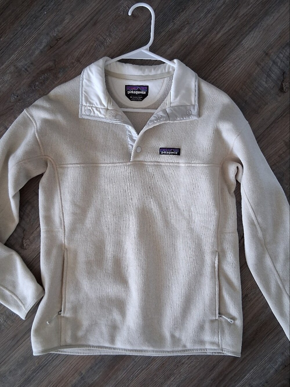 Patagonia Better Sweater Quarter Snap Medium GUC Oatmeal Cream